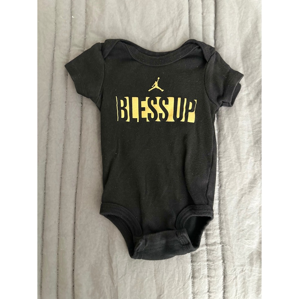 Jordan 'Bless Up' Graphic Bodysuit 0-6M Black